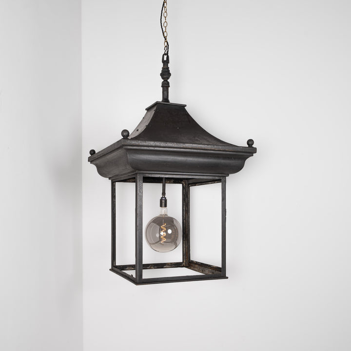 Exceptional Large Scale Blackened Steel Victorian Pub Exterior Pagoda Lantern