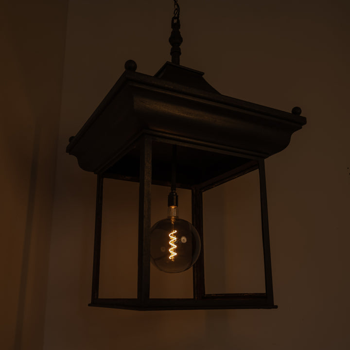 Exceptional Large Scale Blackened Steel Victorian Pub Exterior Pagoda Lantern