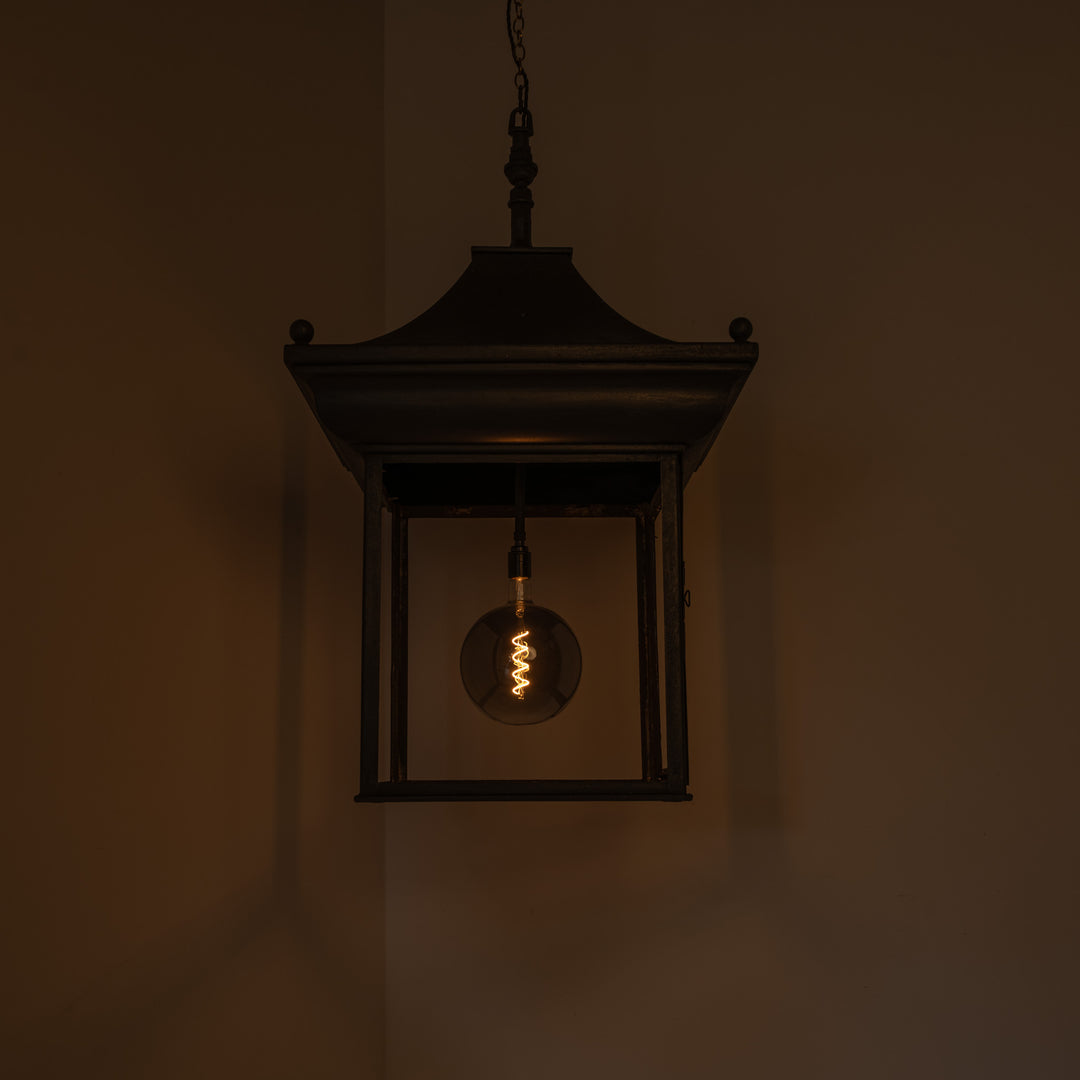 Exceptional Large Scale Blackened Steel Victorian Pub Exterior Pagoda Lantern