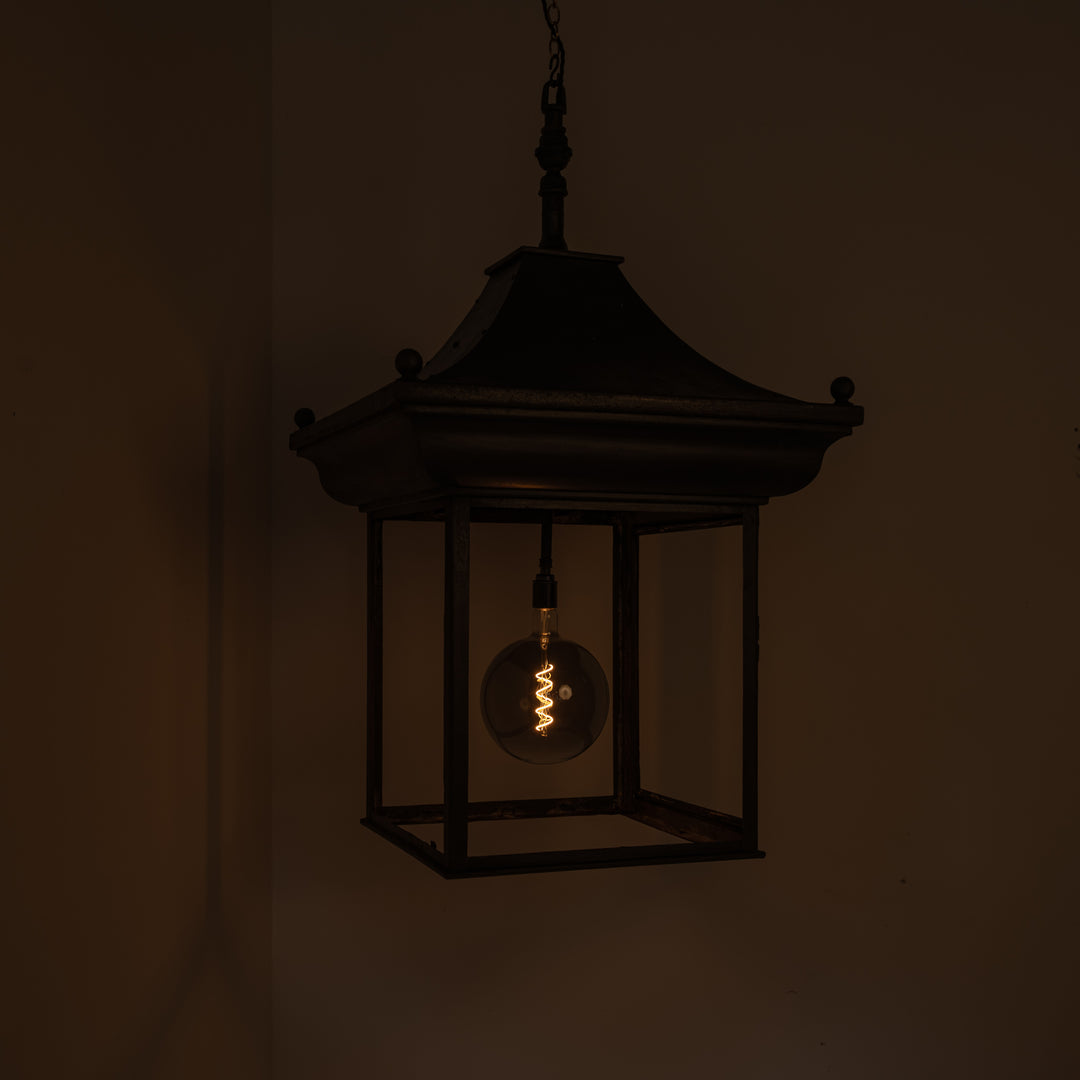 Exceptional Large Scale Blackened Steel Victorian Pub Exterior Pagoda Lantern