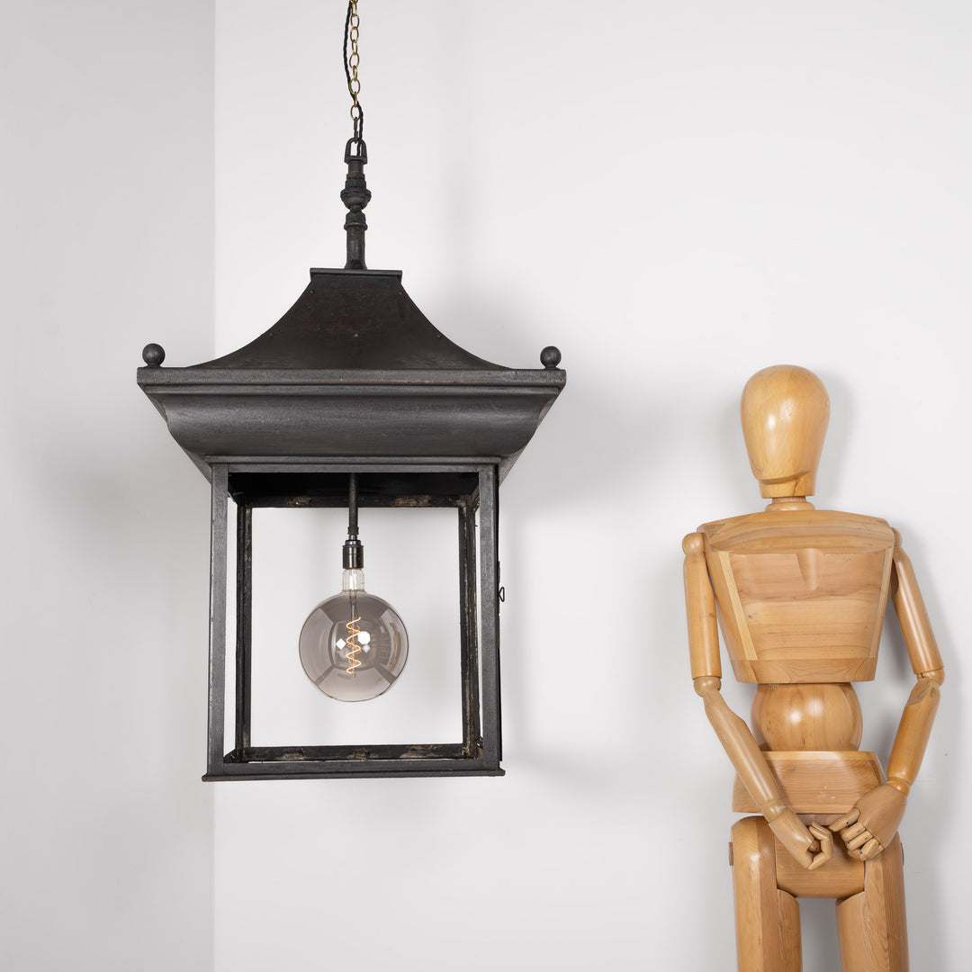 Exceptional Large Scale Blackened Steel Victorian Pub Exterior Pagoda Lantern