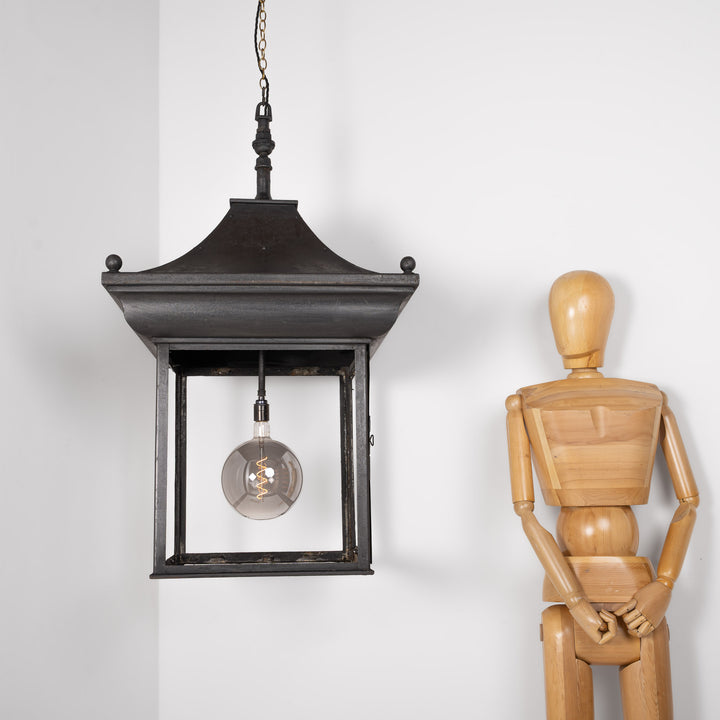 Exceptional Large Scale Blackened Steel Victorian Pub Exterior Pagoda Lantern