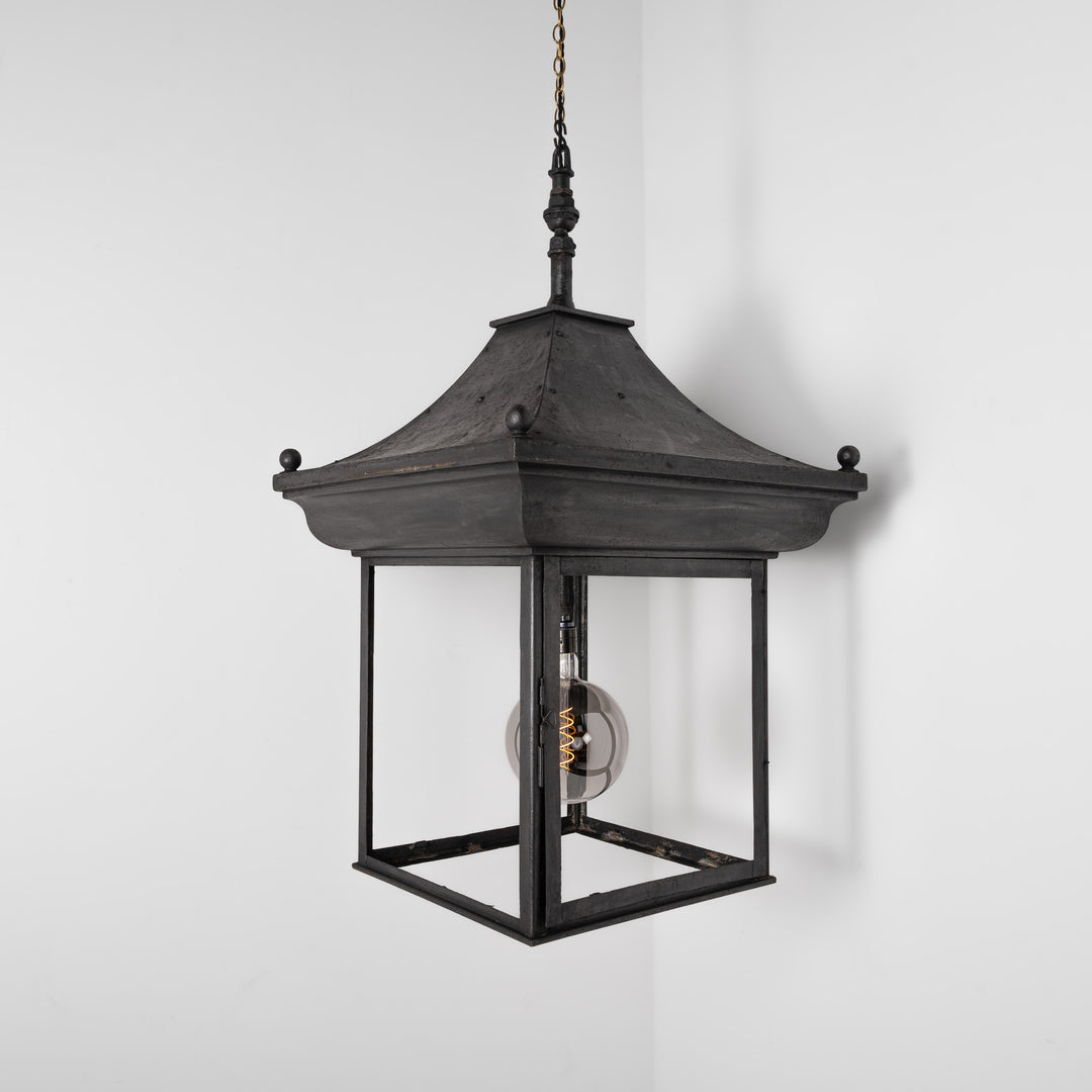 Exceptional Large Scale Blackened Steel Victorian Pub Exterior Pagoda Lantern