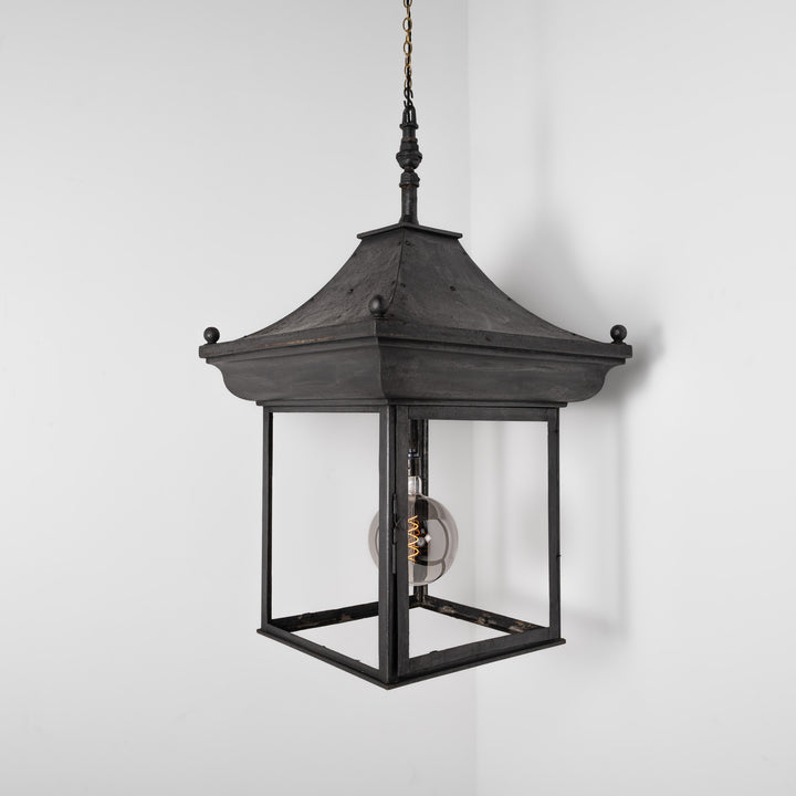 Exceptional Large Scale Blackened Steel Victorian Pub Exterior Pagoda Lantern