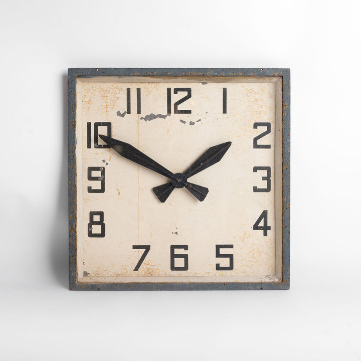 Large Art Deco Square Cinema Wall Clock by Gents of Leicester