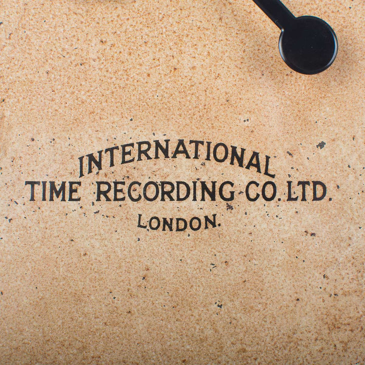 Large Copper Factory Clock by International Time Recording Co Ltd