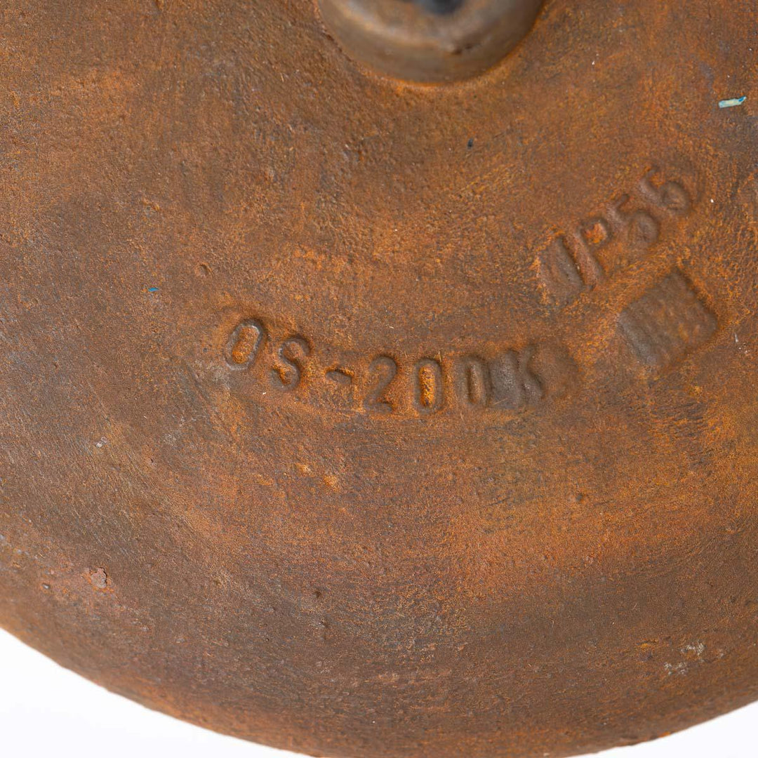 Large Industrial Rusted Pendant Lights Reclaimed from the Eastern Bloc