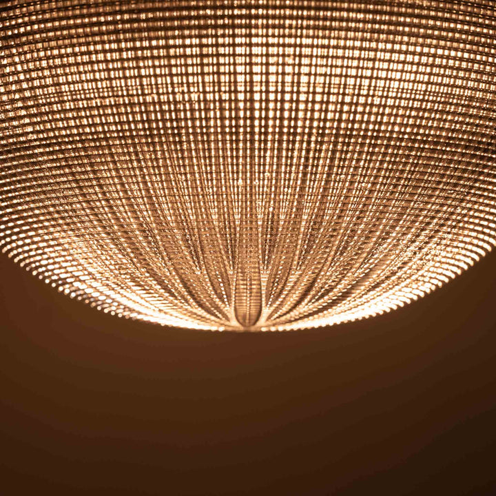 Large Neoclassical Bronze Ceiling Light with Holophane Star-cut Blondel Stiletto Bowl