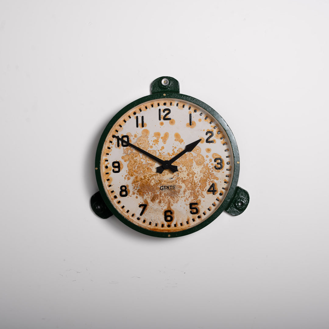 Large & Rare Industrial Cast Iron Factory Clock by Gent of Leicester