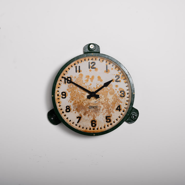 Large & Rare Industrial Cast Iron Factory Clock by Gent of Leicester