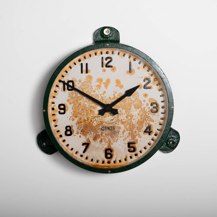 Large & Rare Industrial Cast Iron Factory Clock by Gent of Leicester