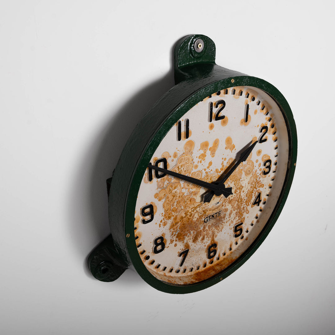 Large & Rare Industrial Cast Iron Factory Clock by Gent of Leicester