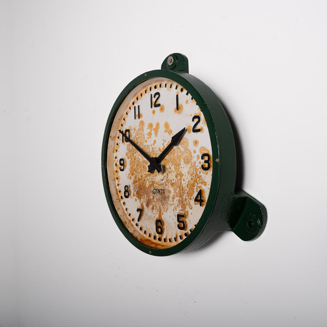 Large & Rare Industrial Cast Iron Factory Clock by Gent of Leicester