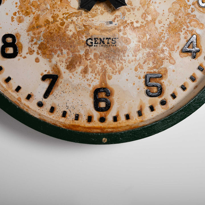 Large & Rare Industrial Cast Iron Factory Clock by Gent of Leicester
