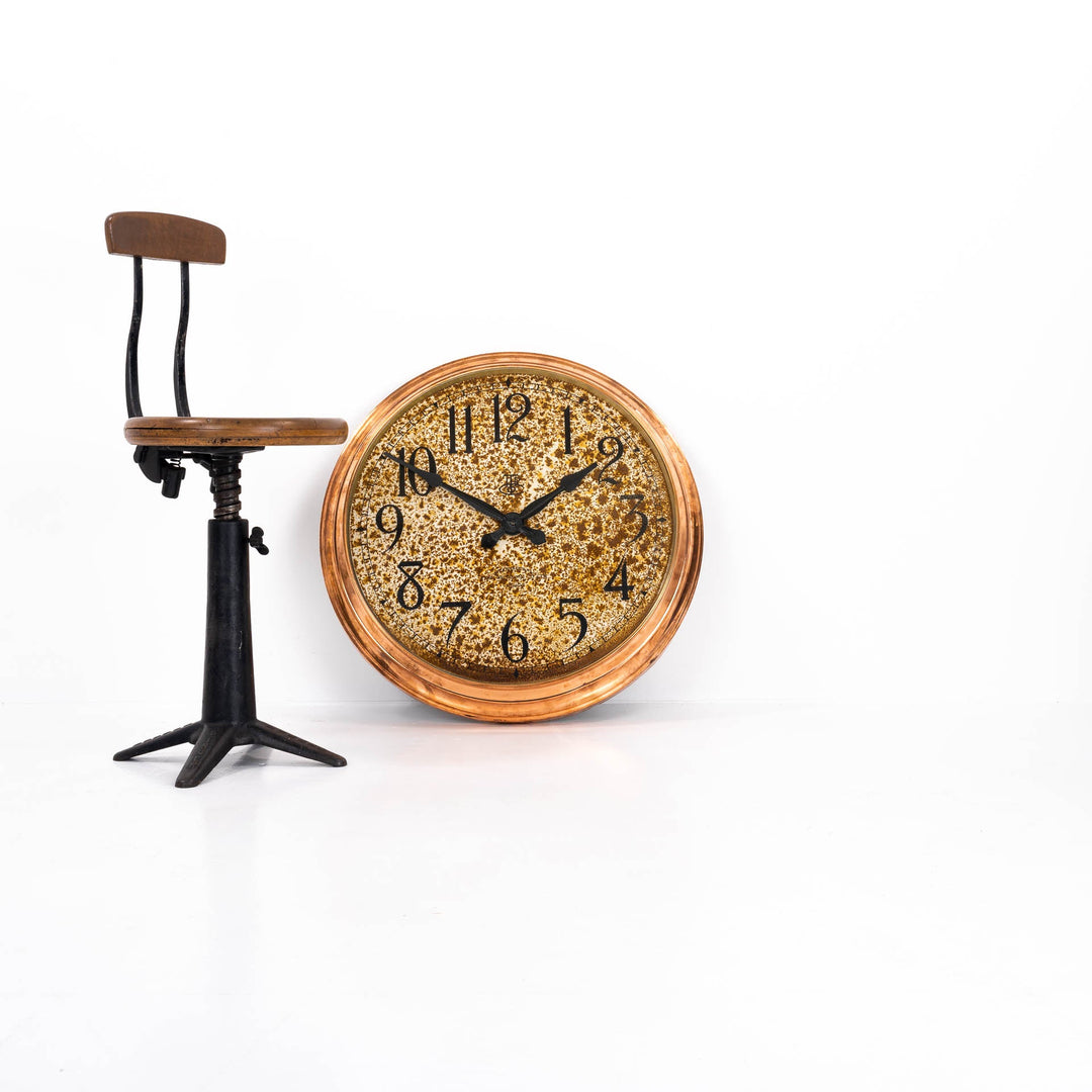 Large Factory Clock Large Reclaimed Copper Factory Clock by ITR – Industrial Glow Limited
