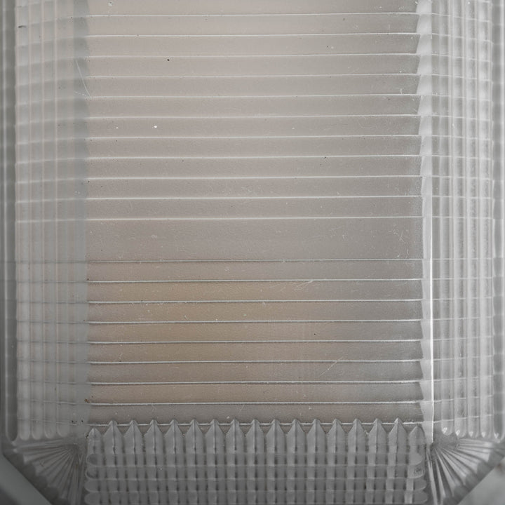 Large Reclaimed Prismatic Glass Bulkhead Wall Light Fittings by Holophane