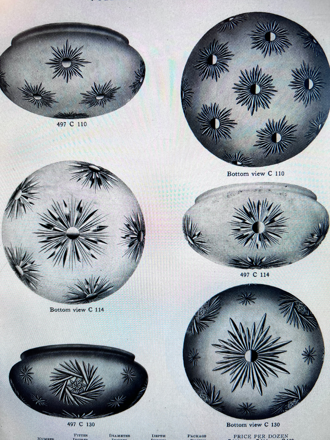 Large Scale Wrought Iron & Cast Brass Plafonnier with Rare Jefferson Satin & Cut Crystal Bowl