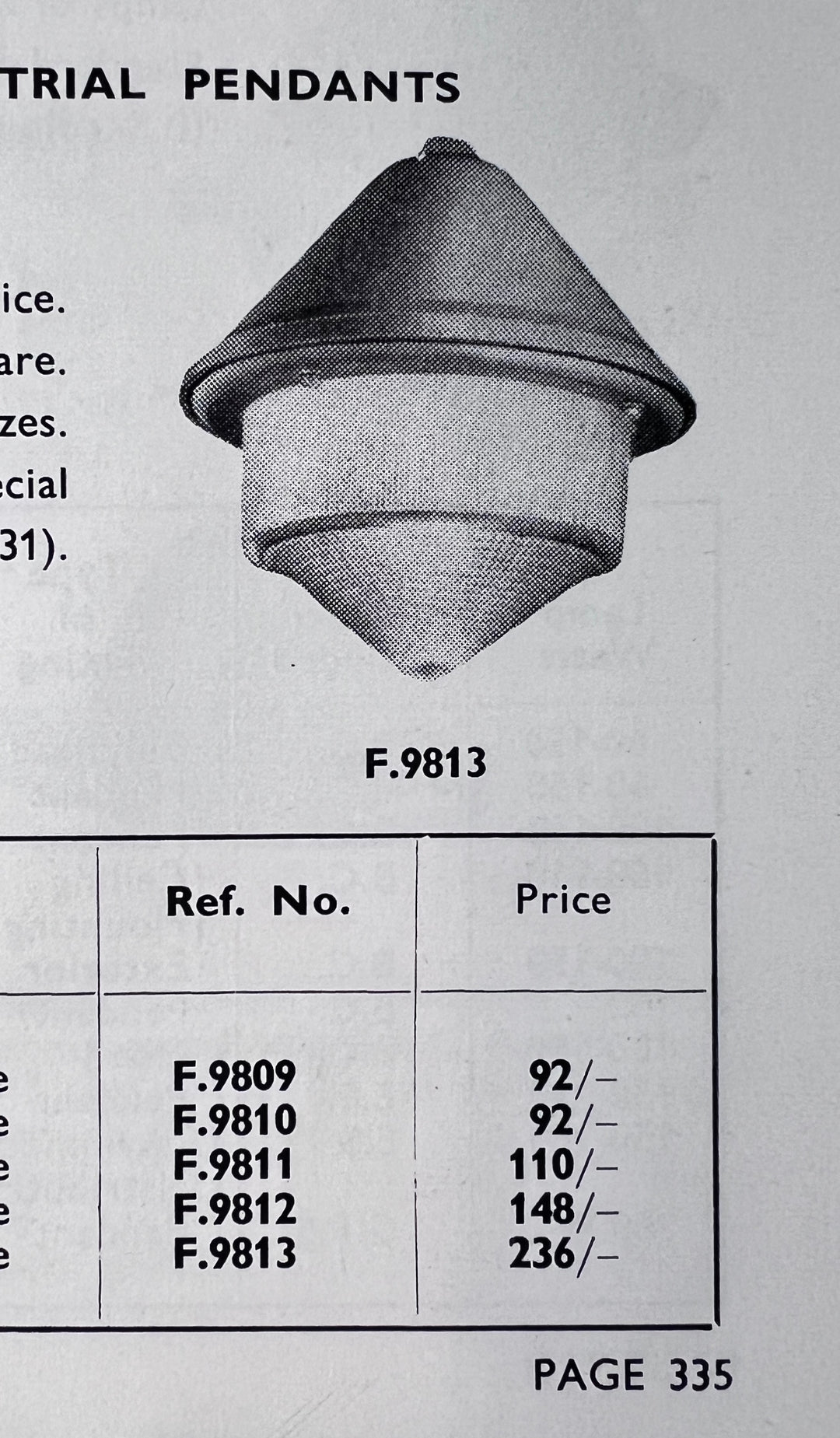 Large Vintage Holophane Cast Aluminium Enclosed Industrial Pendant Lights