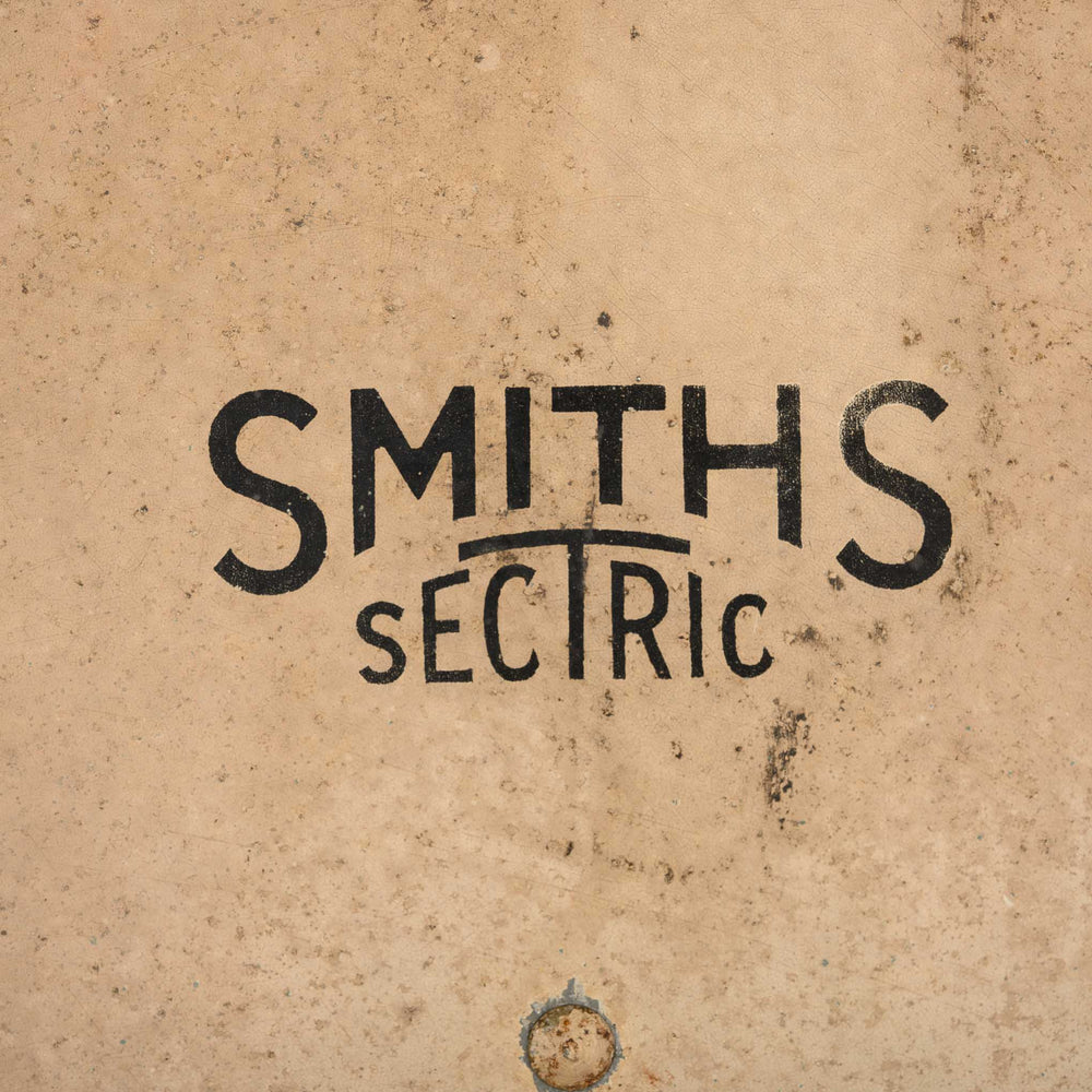 Large Vintage Smiths Sectric Black Steel Factory Wall Clock
