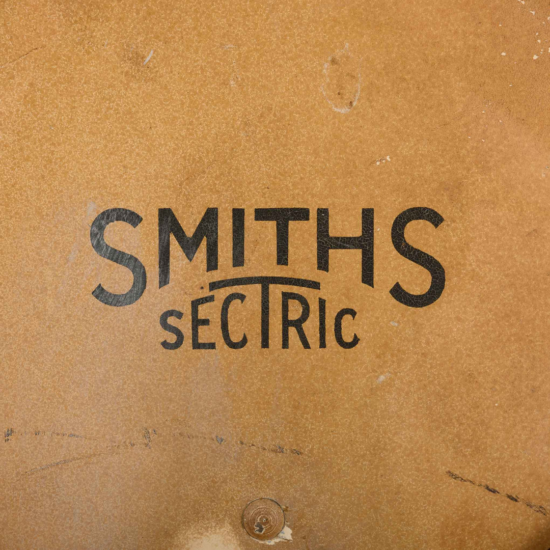 Large Vintage Smiths Sectric Black Steel Factory Wall Clock