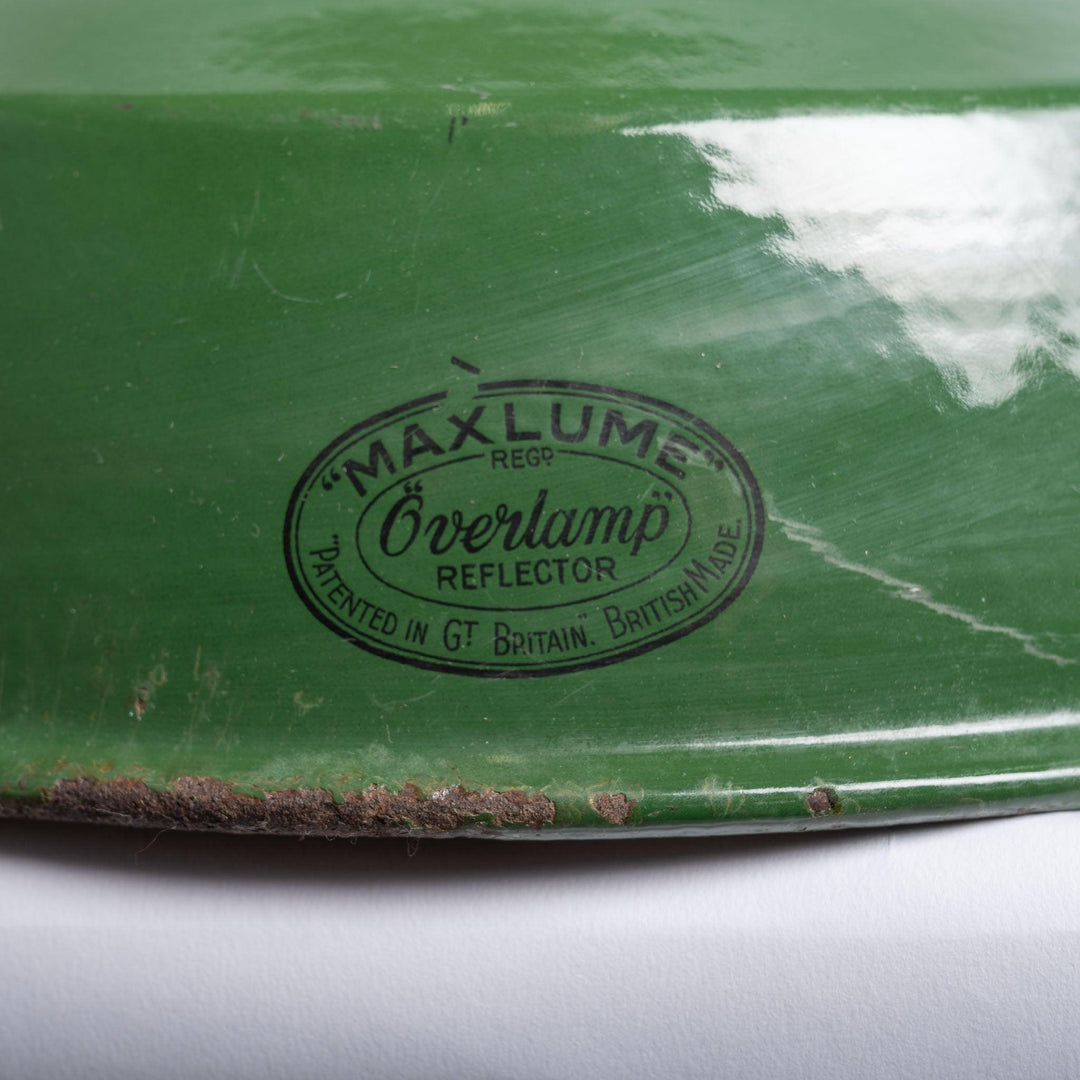 Maxlume “Overlamp” Industrial Green Enamel Pendant Lights