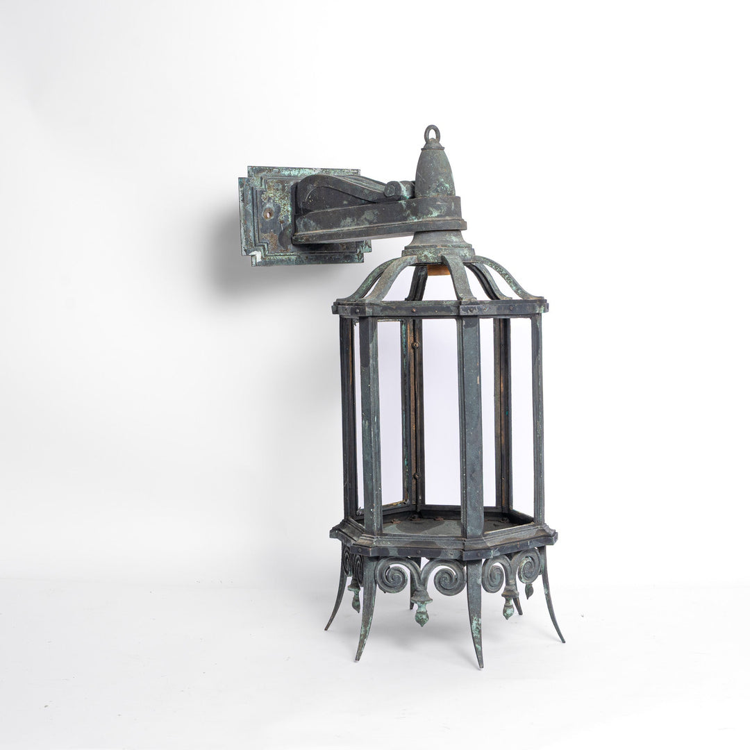 Monumental Cast Bronze Exterior Lanterns by The General Electric Company