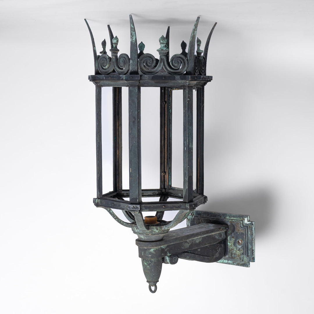 Monumental Cast Bronze Exterior Lanterns by The General Electric Company