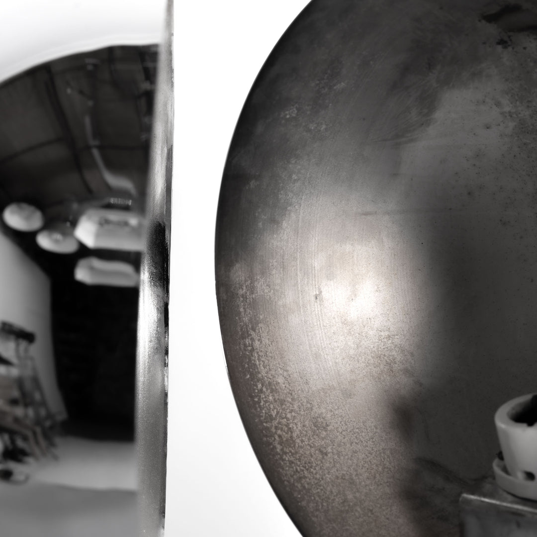 Monumental Scale Polished Steel Art Deco Commercial Uplighter's