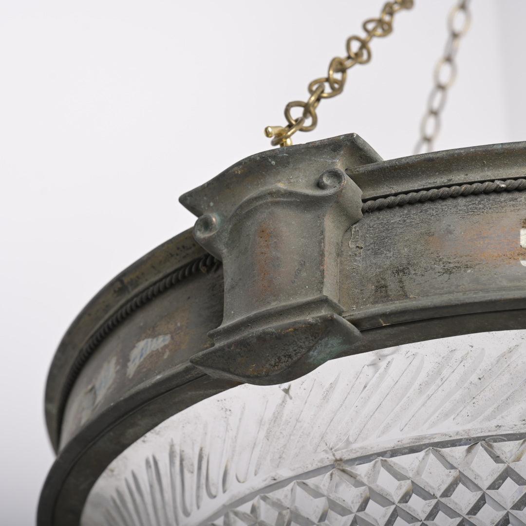 Monumental Scale & Quality Faraday & Son Bronze & Crystal Plafonnier