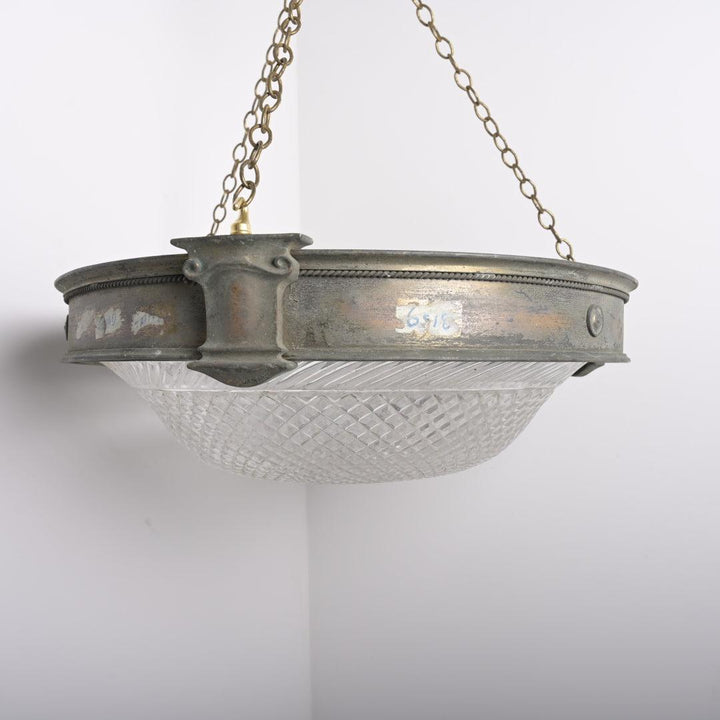 Monumental Scale & Quality Faraday & Son Bronze & Crystal Plafonnier