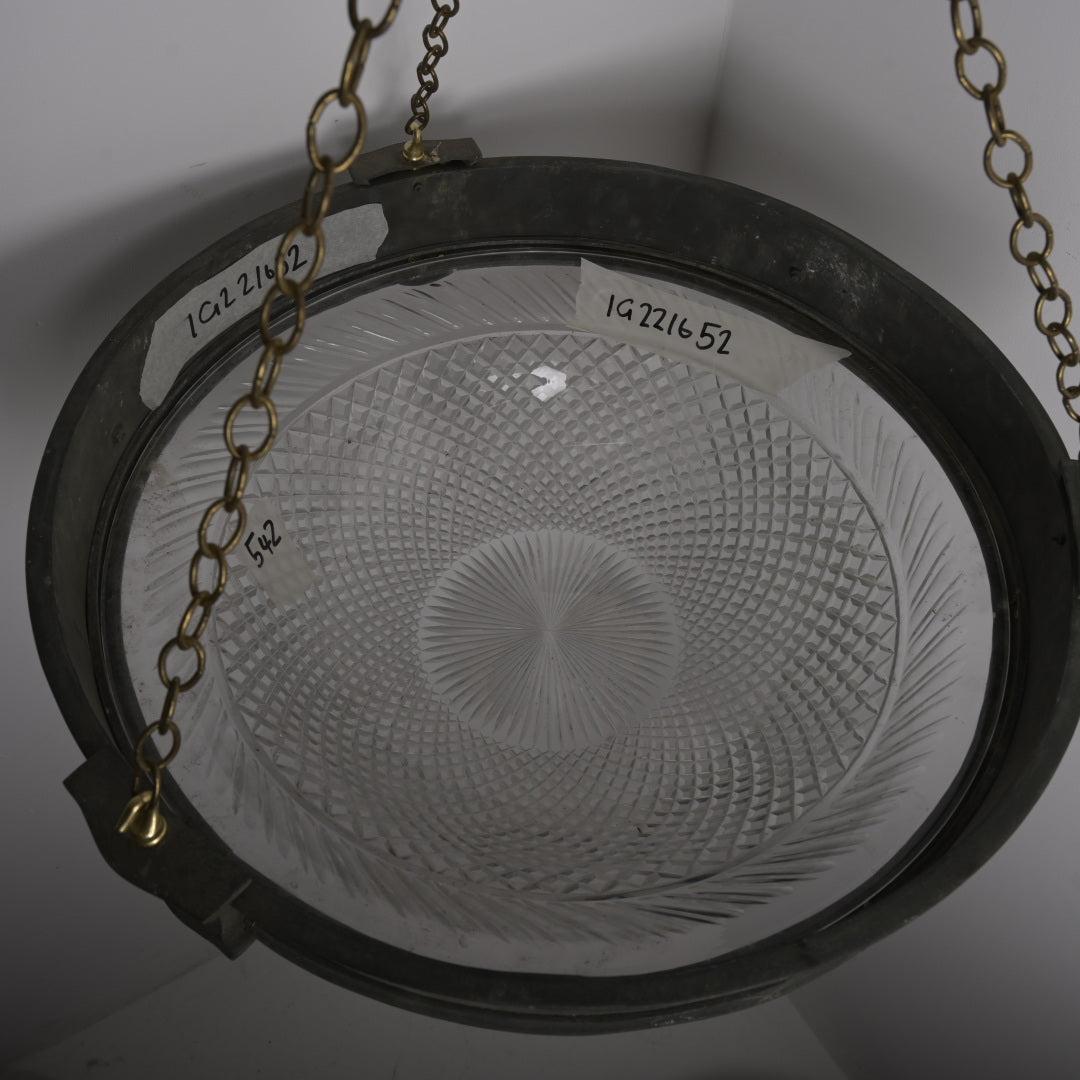 Monumental Scale & Quality Faraday & Son Bronze & Crystal Plafonnier