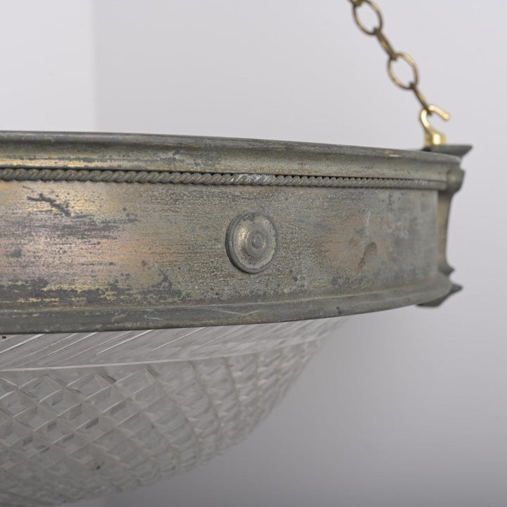 Monumental Scale & Quality Faraday & Son Bronze & Crystal Plafonnier