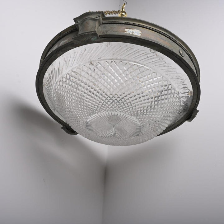 Monumental Scale & Quality Faraday & Son Bronze & Crystal Plafonnier
