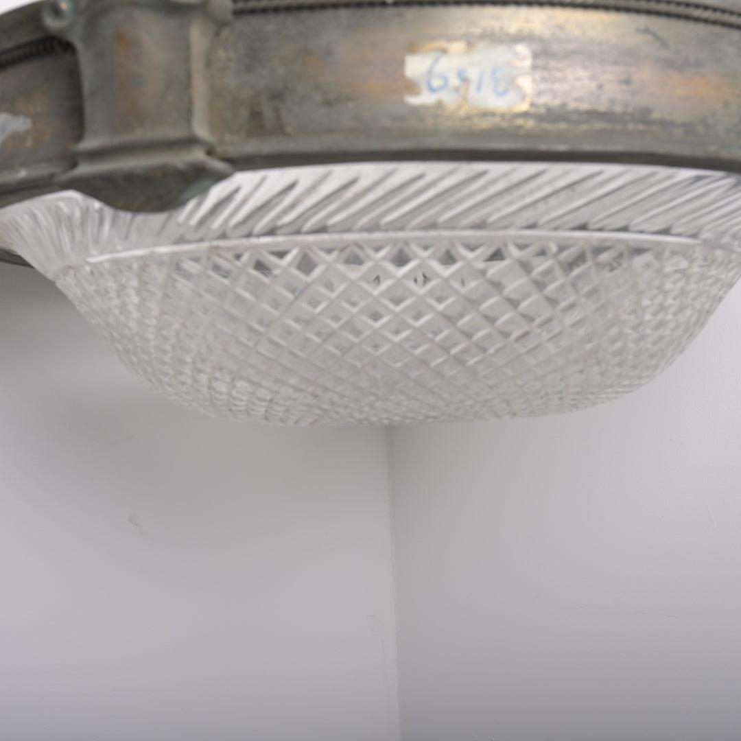 Monumental Scale & Quality Faraday & Son Bronze & Crystal Plafonnier