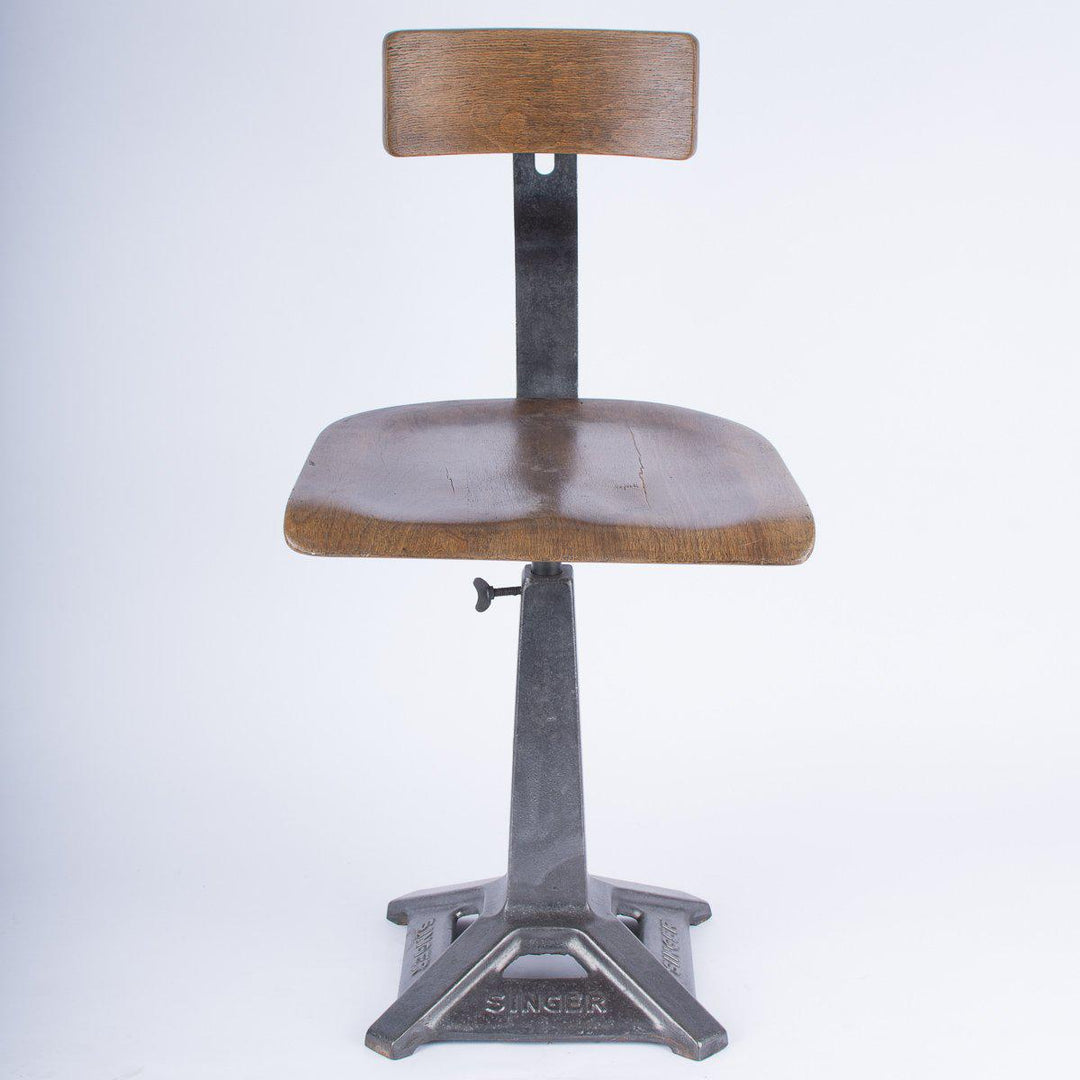 Original Reclaimed Cast Iron Singer Factory Chairs - Industrial Glow ...
