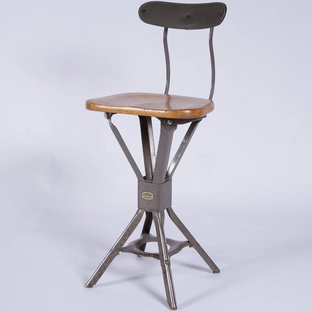 Original Vintage Industrial Factory Stool by Evertaut