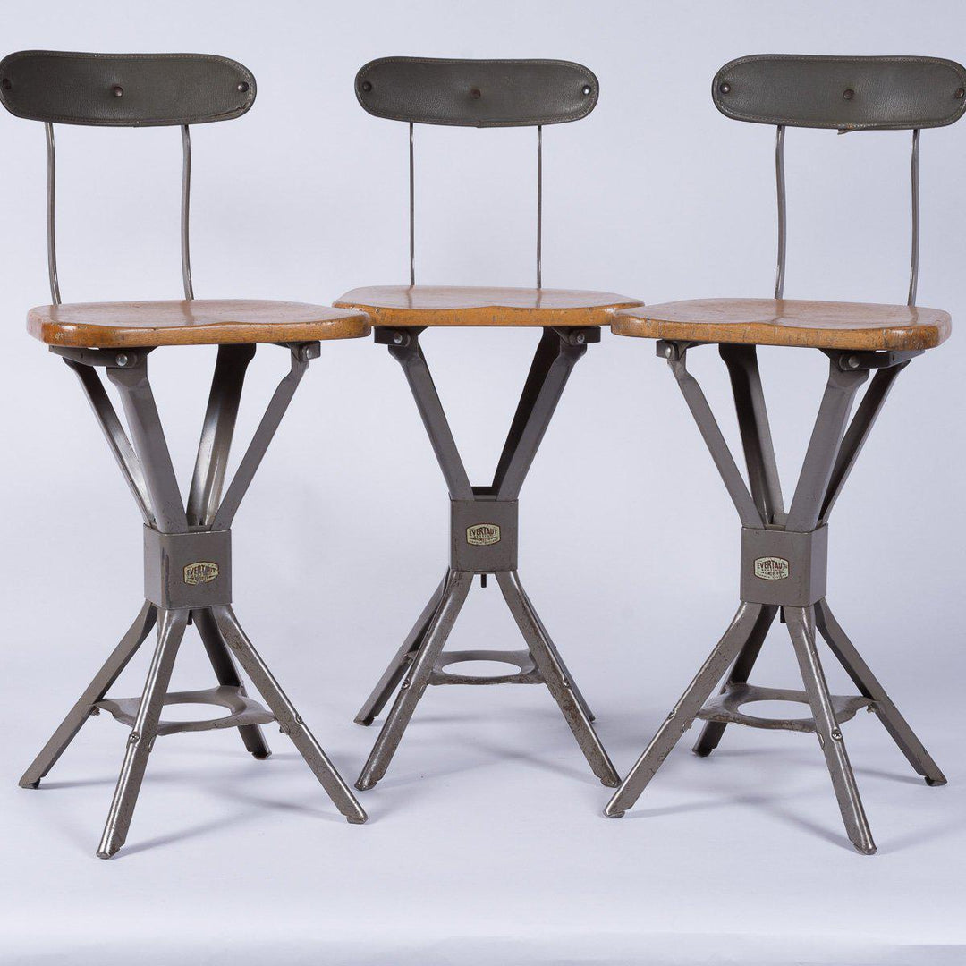 Original Vintage Industrial Factory Stool by Evertaut