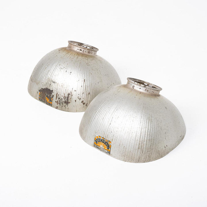 Pair of Antique Industrial GECoRAY Mercury Glass Wall Lights by G.E.C