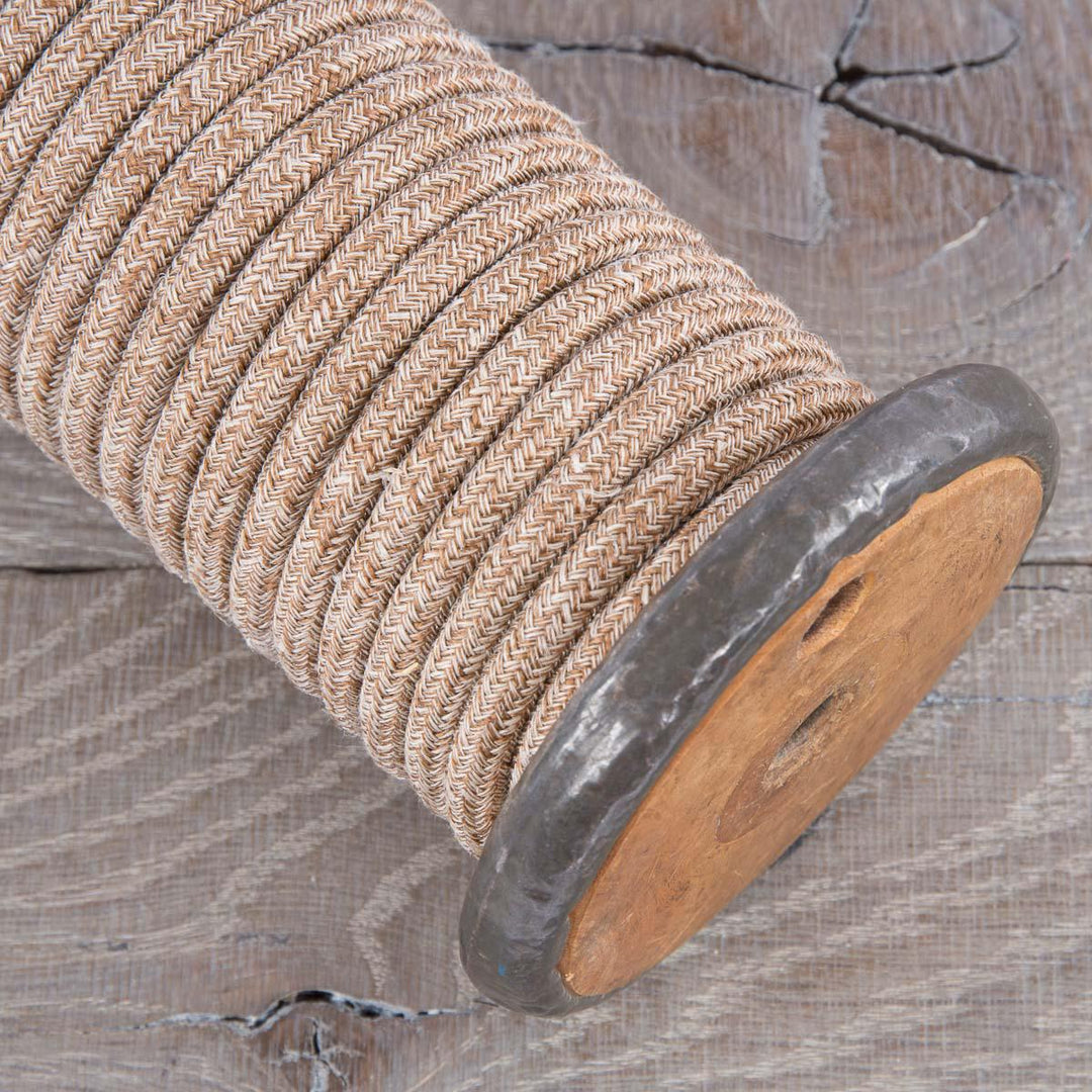 Premium Round Fabric Lighting Cable Glitter Fabric Rusted Tweed