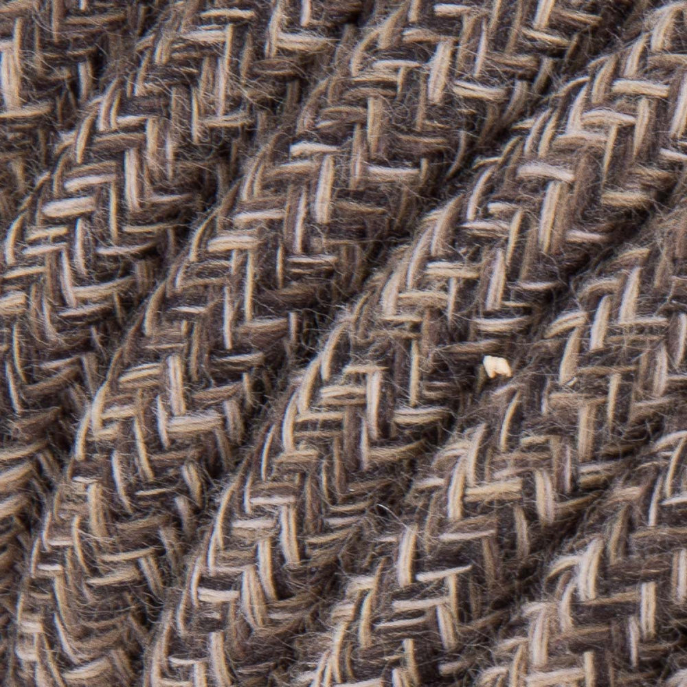 Premium Round Fabric Lighting Cable Natural Linen - Brown