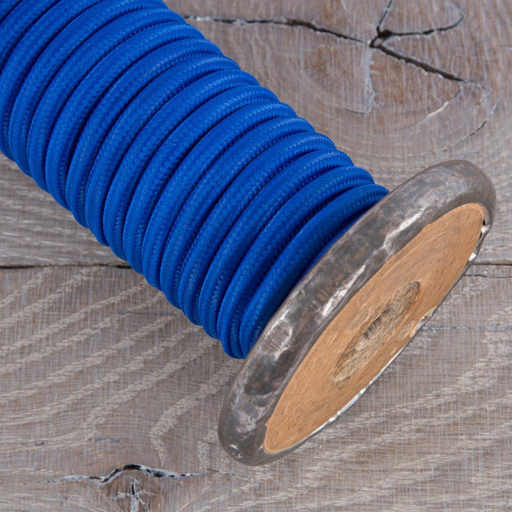 Premium Round Fabric Lighting Cable Rayon - Blue