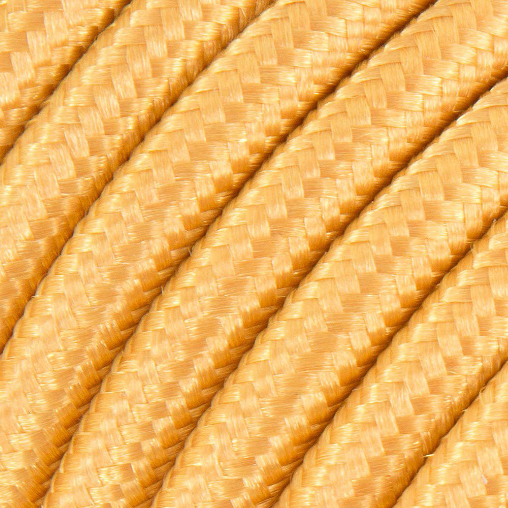 Premium Round Fabric Lighting Cable Rayon - Gold
