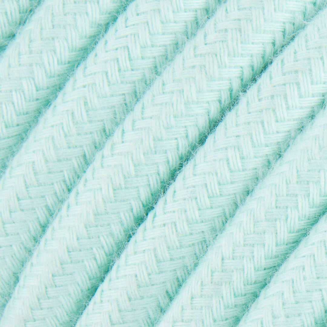 Premium Round Fabric Lighting Cable Rayon - Mint