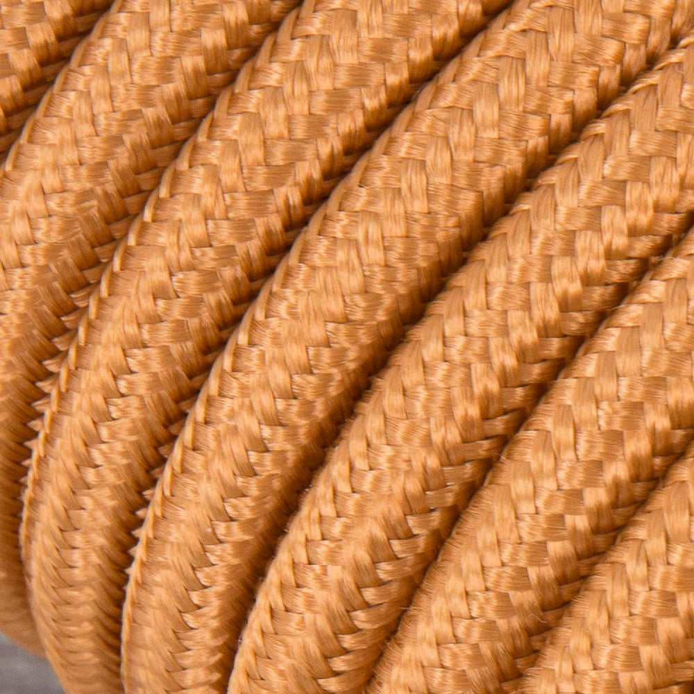 Premium Round Fabric Lighting Cable Rayon - ZigZag Whiskey