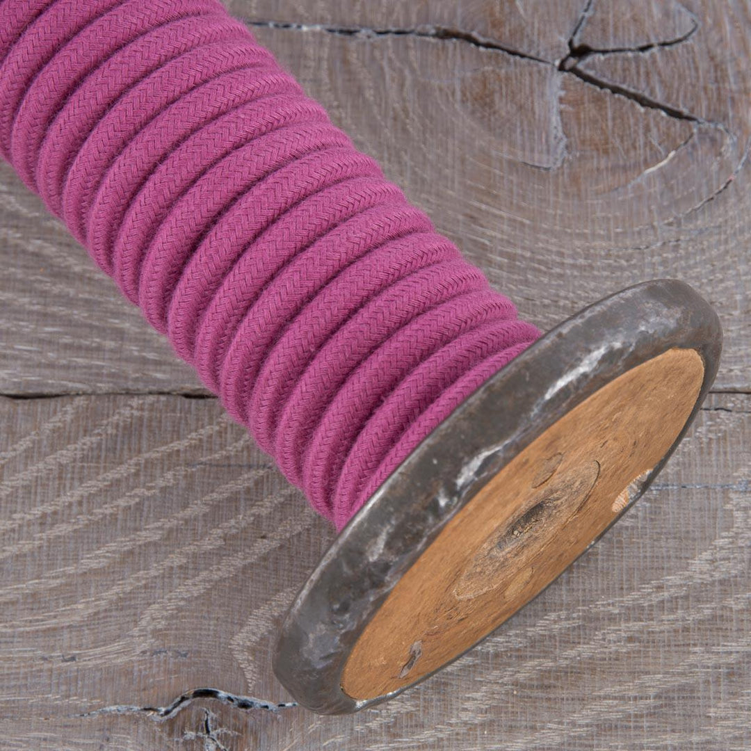 Premium Round Fabric Lighting Cable cotton - Fuchsia