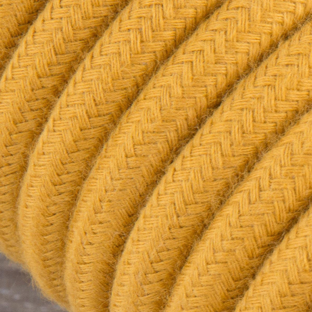 Premium Round Fabric Lighting Cable cotton - Golden Honey