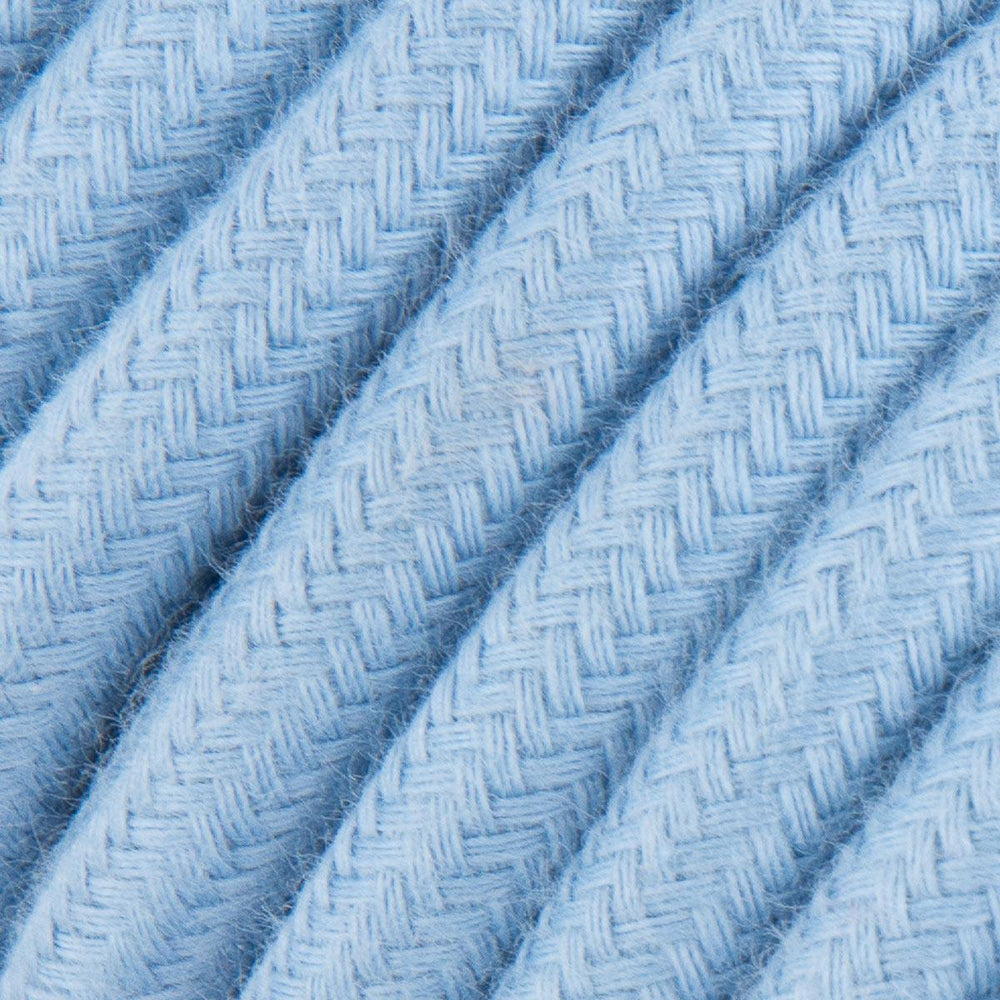 Premium Round Fabric Lighting Cable cotton - Ocean