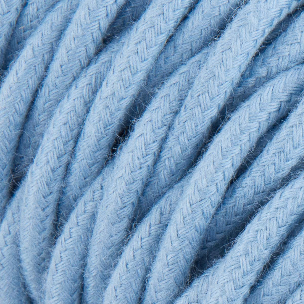 Premium Twisted Fabric Lighting Cable Cotton - Ocean