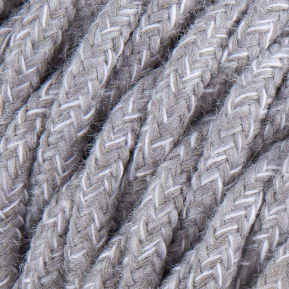 Premium Twisted Fabric Lighting Cable Linen - Grey