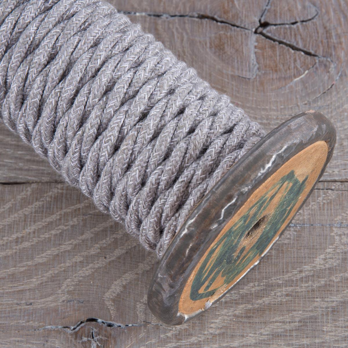 Premium Twisted Fabric Lighting Cable Linen - Grey - Industrial Glow ...